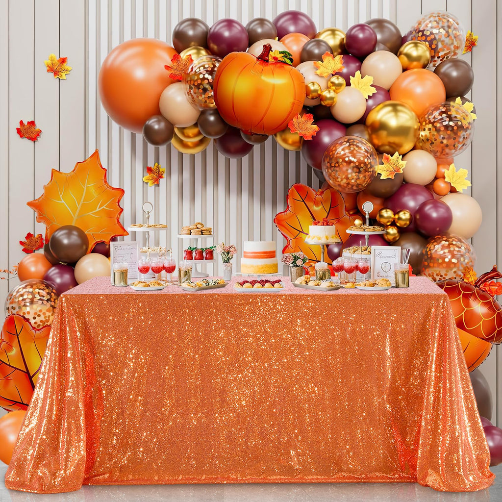Sequin Tablecloth Sparkle Halloween Tablecloths for Round Rectangle Desk