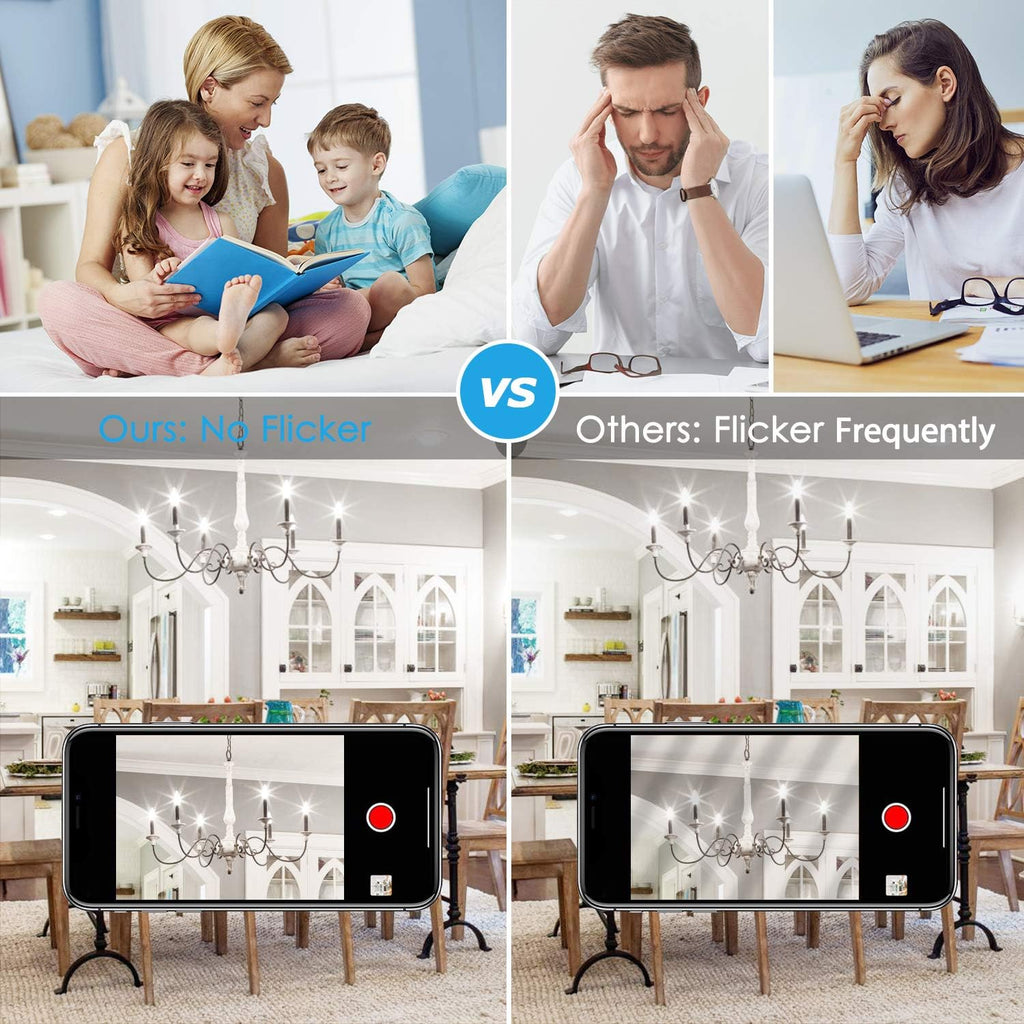 Dimmable E12 LED Candelabra Bulbs 60W Equivalent, 5000K
