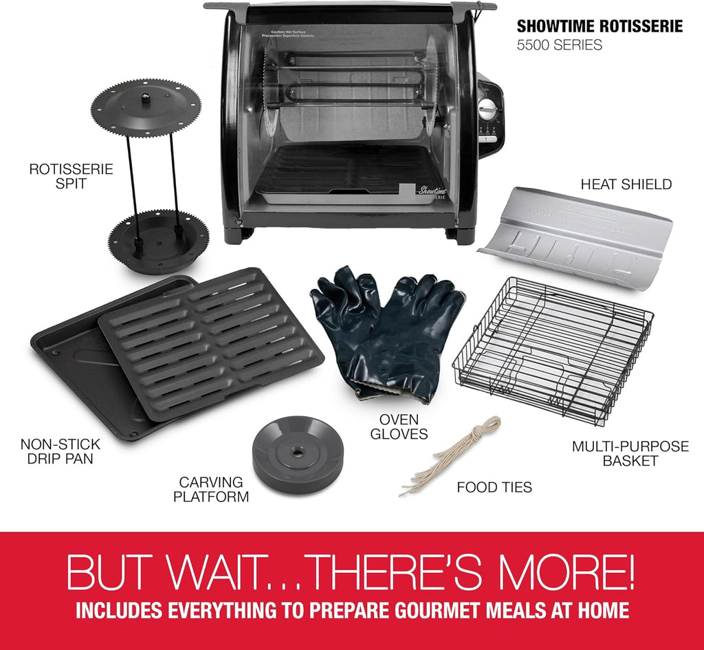Modern Rotisserie Oven, Large Capacity (12lbs) Countertop Oven, Multi-Purpose Basket for Versatile Cooking, Easy-to