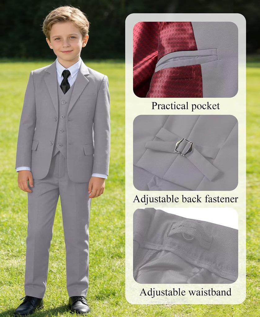 Boys Suit Kids Dress Clothes Wedding Ring Bearer Outfit Formal Wear