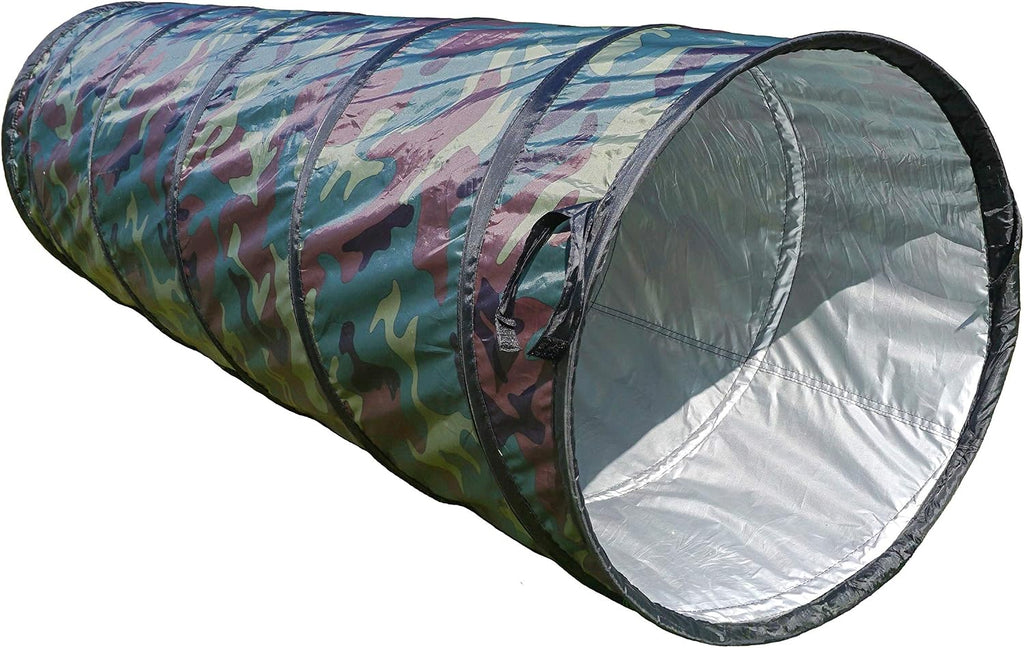 Play Tunnel Camouflage Pop Up Tunnel for Kids Indoor/Outdoor Fun - 19dia × 60L inch