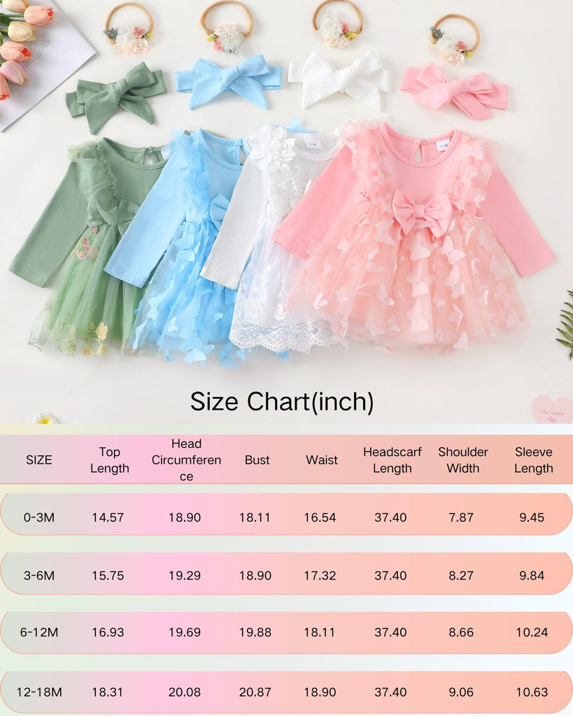 Baby Girl Tulle Tutu Dress Pink Butterfly Fall Winter 1st Birthday Outfits for Baby Girl Shower Gifts Boho Fairy