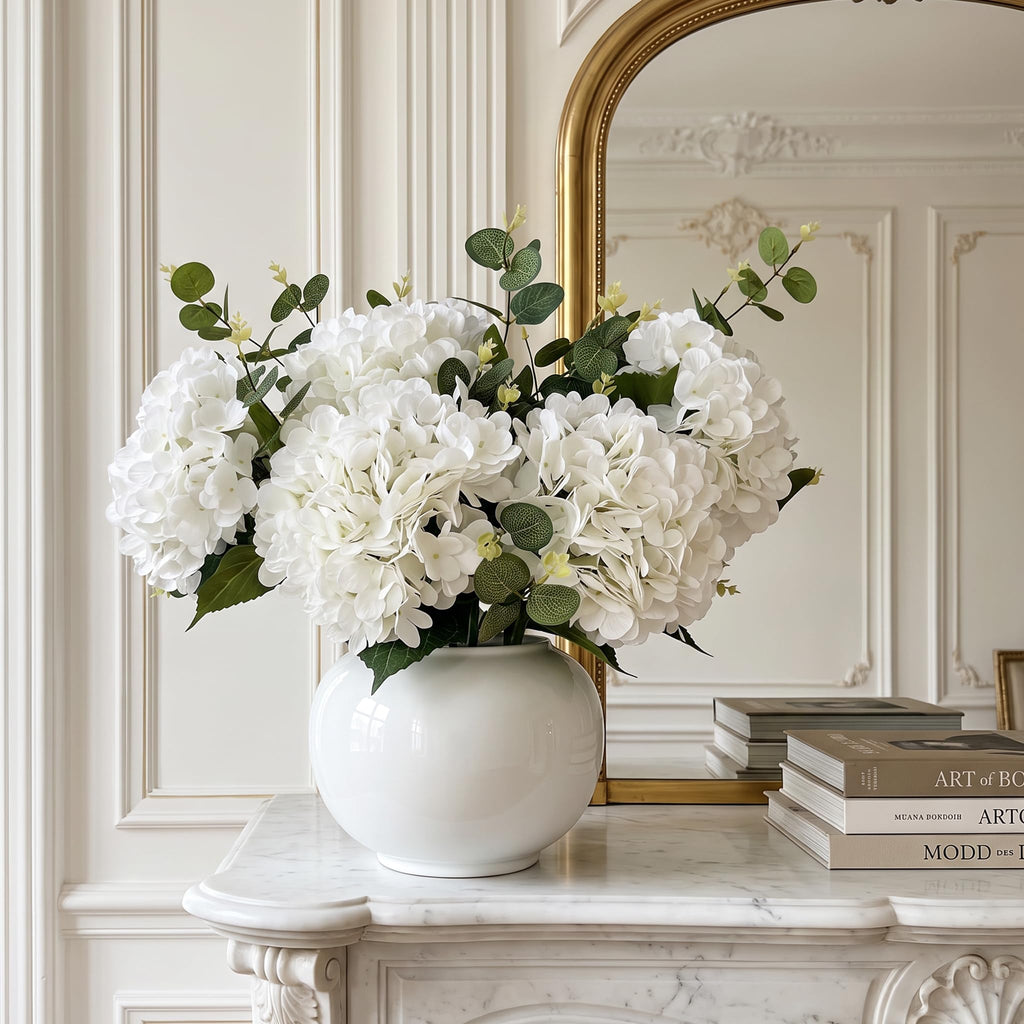 196-Petal Artificial & 9-Branch Eucalyptus Arrangement