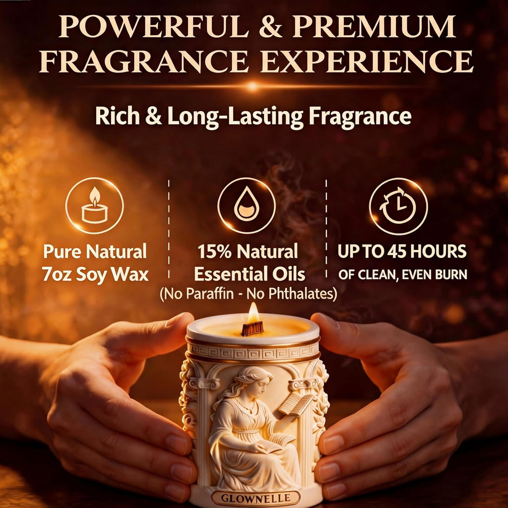 Birthday Gifts for Women - 100% Soy Candles Non Toxic, Lavender & Vanilla Orchid, , Natural Soy Wax, Elegant