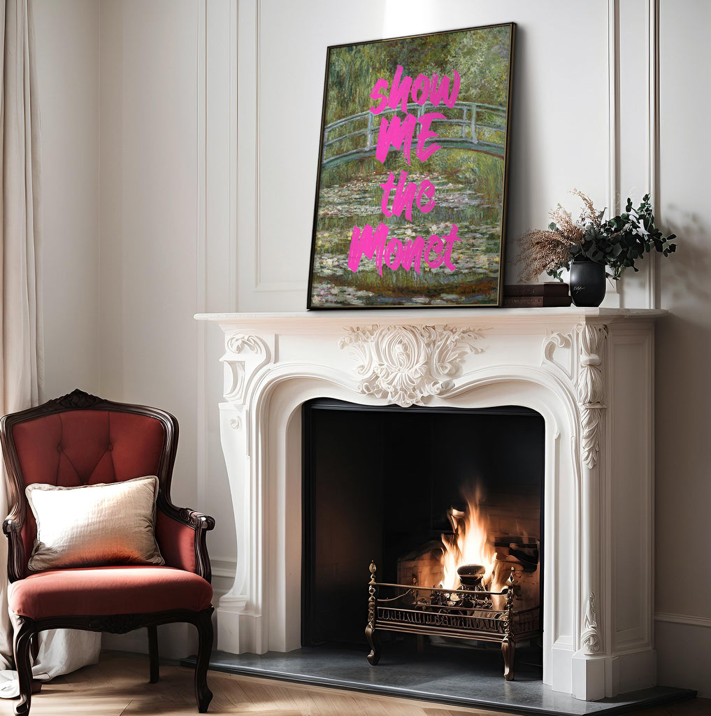 Master Show Me The Monet Print - The Water Lily Pond Poster - Altered & Pop Art - Trendy Gift for Men & Women