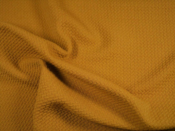 Bullet Textured Liverpool Fabric 4 Way Stretch Mustard Gold Q22