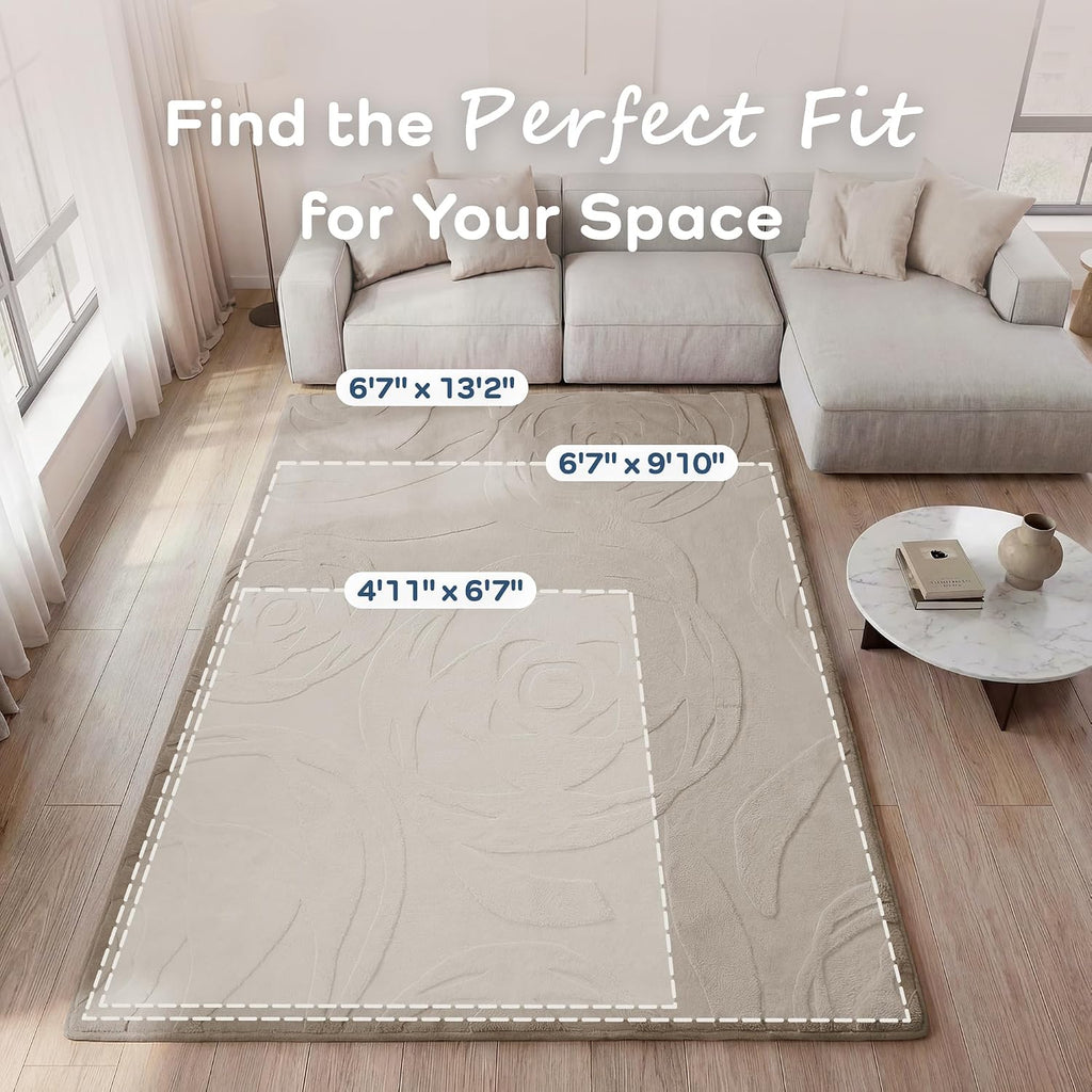 1.3" Thick Baby Play Mat 79x118 Plush Foam Mats for Baby (Brown)