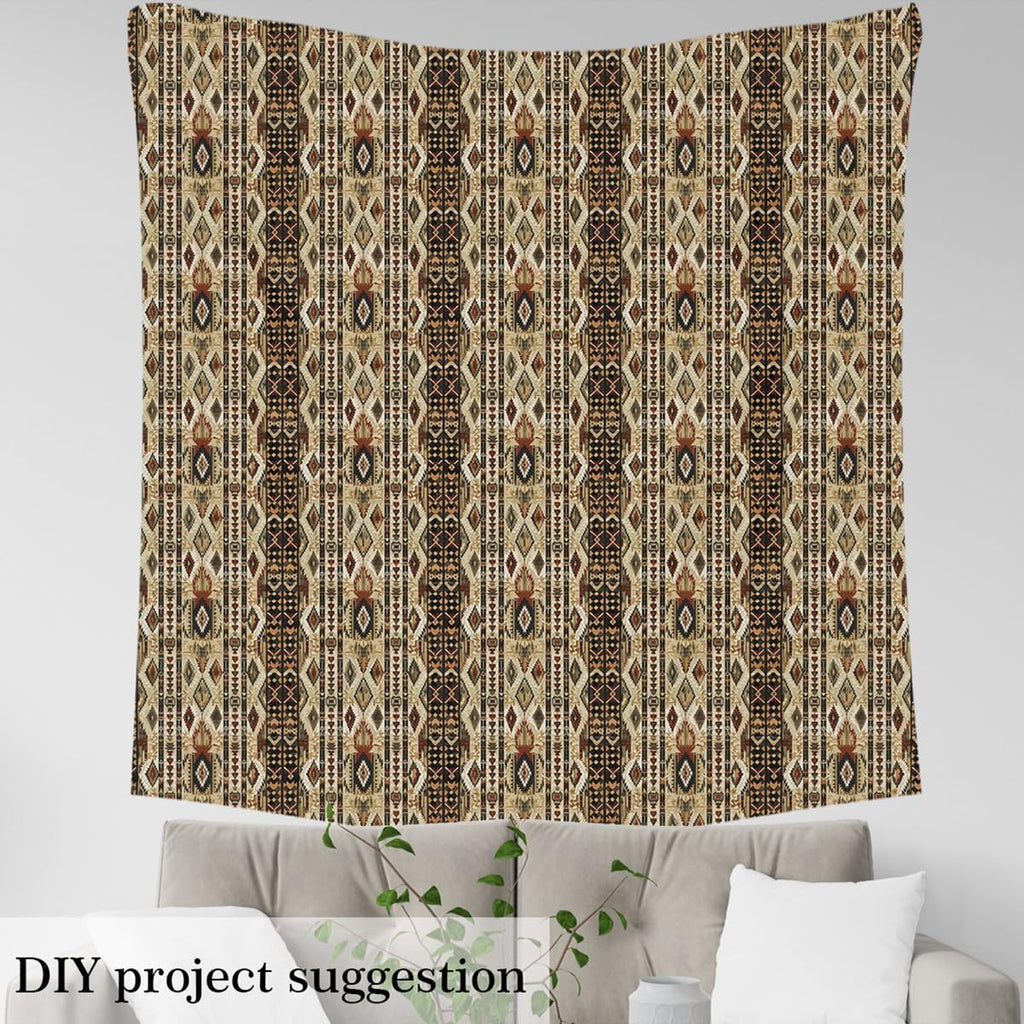 Tan Southwestern Upholstery Fabric for Chairs 5 Yards Geometric Fabric By The Yard Tribal Native American Indian