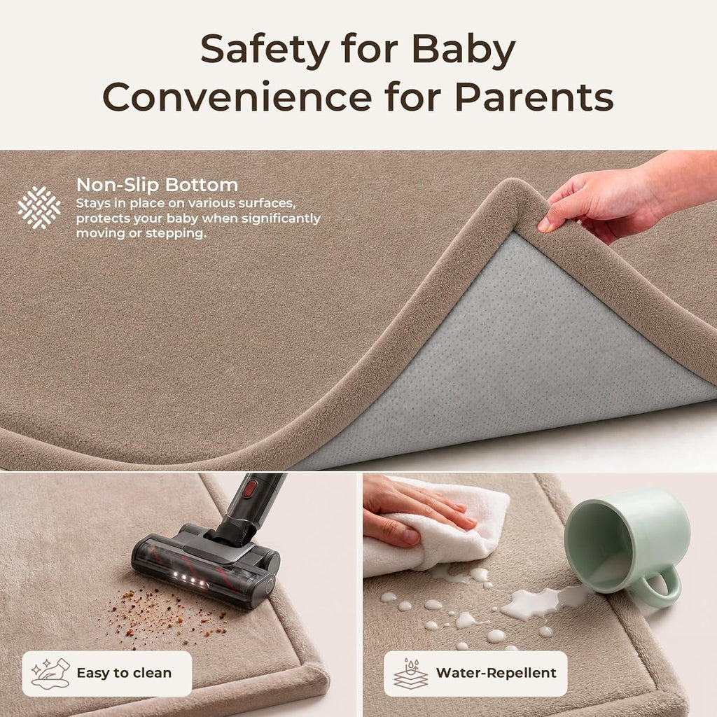 Play Mat for Floor,1.3" Thick Elasti-Foam 47x47 Playpen Mat