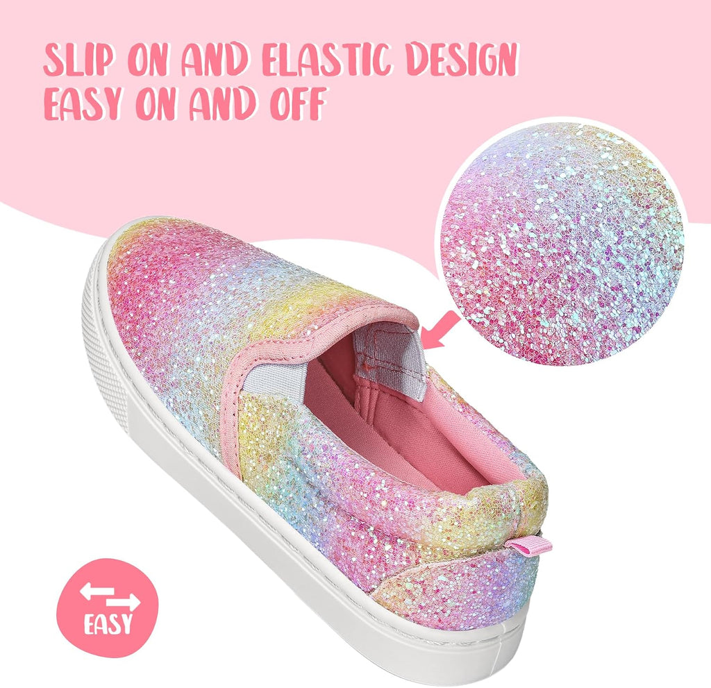 Boys & Girls Slip on Shoes, Toddler Canvas Walking Shoes