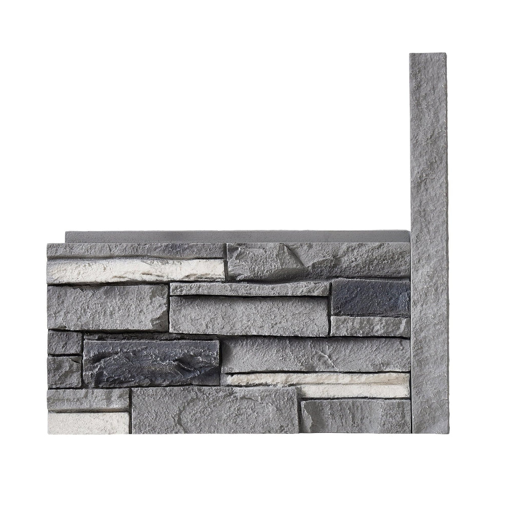 2-Pack Faux Stone Universal Ledger Trim, 34 in, Fog Stone
