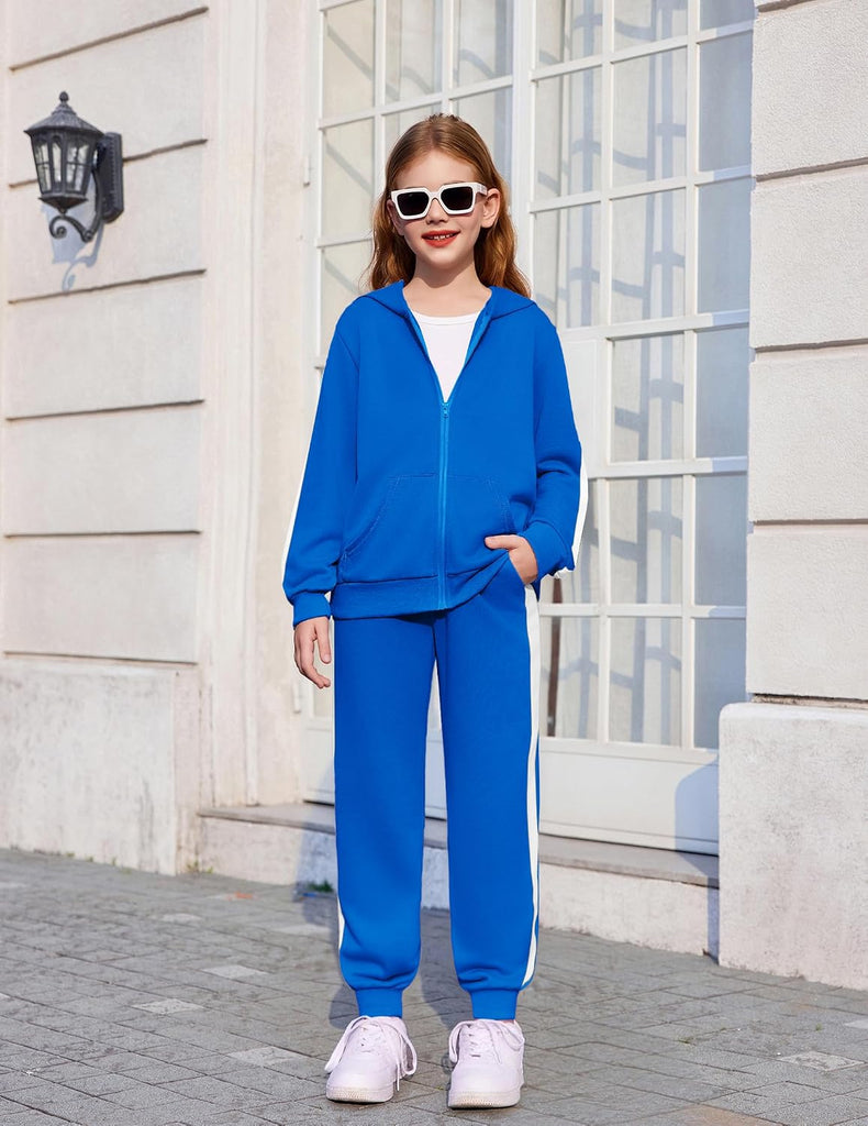 Girls 2 Piece Outfits Sweatsuits Athletic Tracksuit Jogger Set