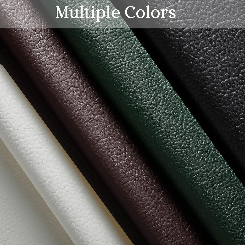 Faux Leather Fabric by The Yard 55" W Durable Outdoor Upholstery Fabric Waterproof PU Leather for Crafts Furniture