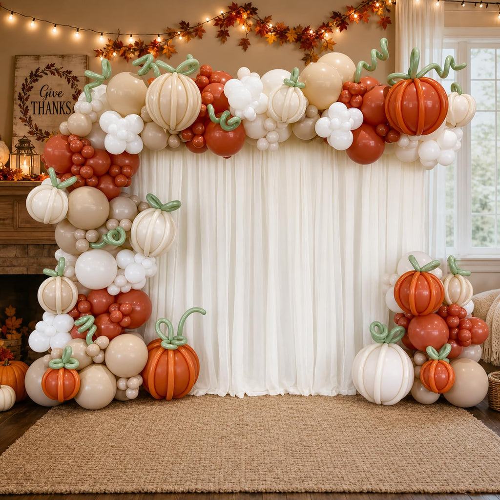 Fall Pumpkins Balloon Arch Kit Baby Shower Decoration