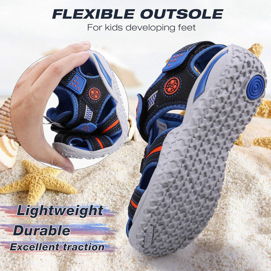 Boys Girls Sandals Summer Shoes Closed Toe Lightweight Outdoor Athletic Sports (Toddler/Little Kid/Big Kid)