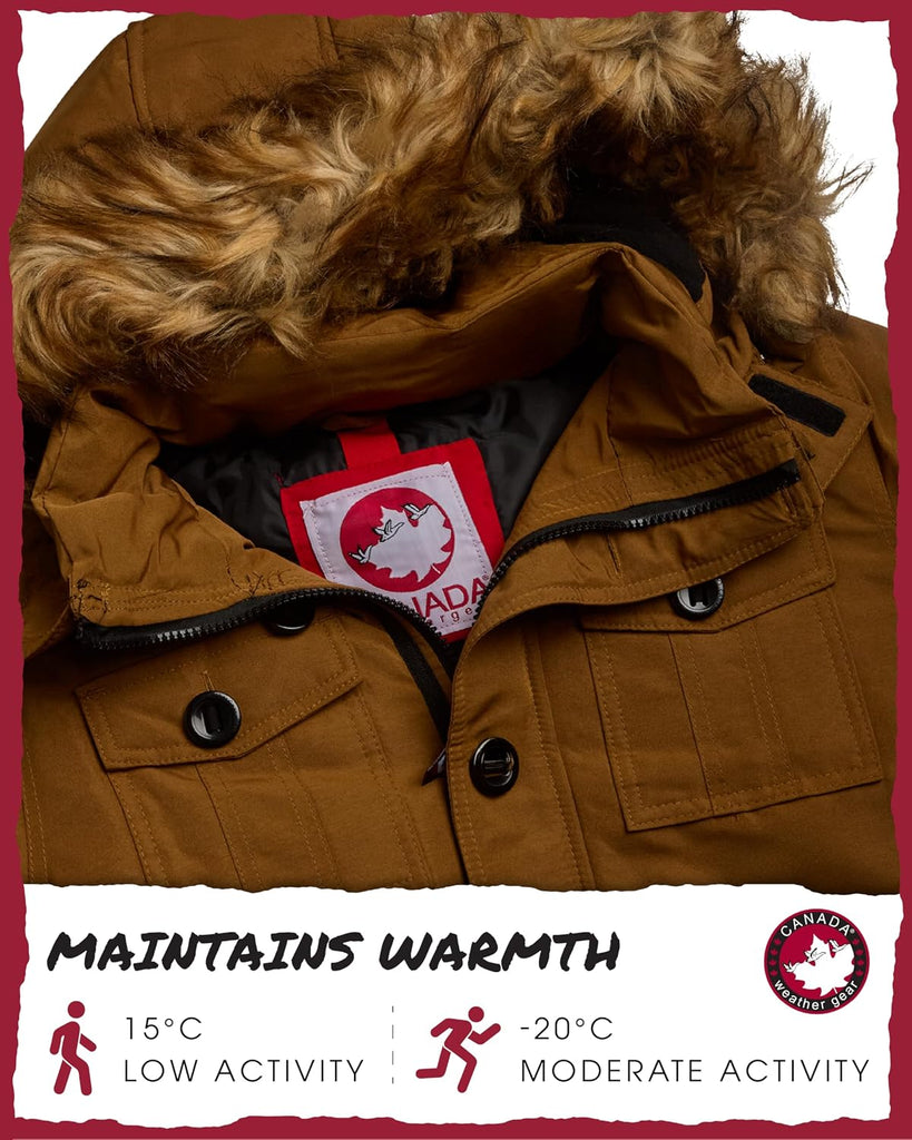 Boy Winter Coat - Heavyweight Water and Wind Resistant Boys Winter Parka Jacket Ski Insulated Outerwear