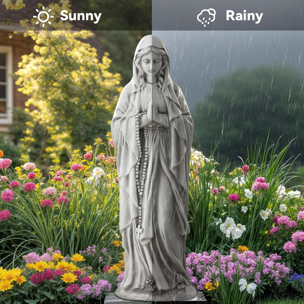 Virgin Mary Praying Statue, Large 30inch Outdoor Religious Sculpture