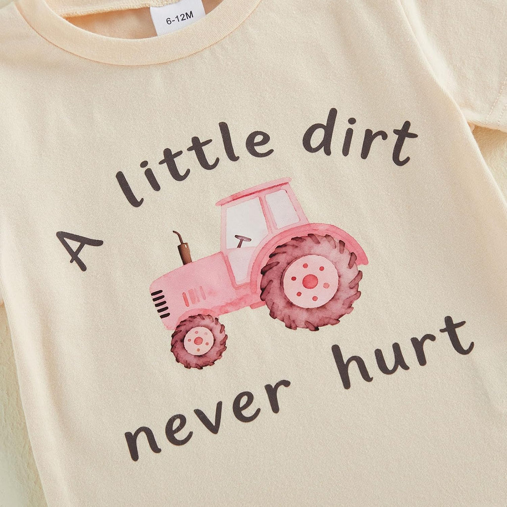 Toddler Baby Girl Summer Clothes Letter Graphic Print Short Sleeve T-Shirt Tops and Shorts 6 12 18 24M 2 Set