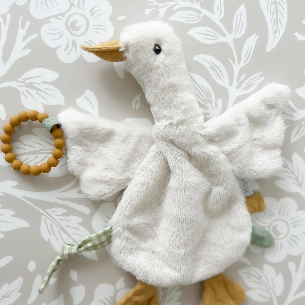 PRU Goose Teether Lovey, Inch Baby Security Blanket for Kids