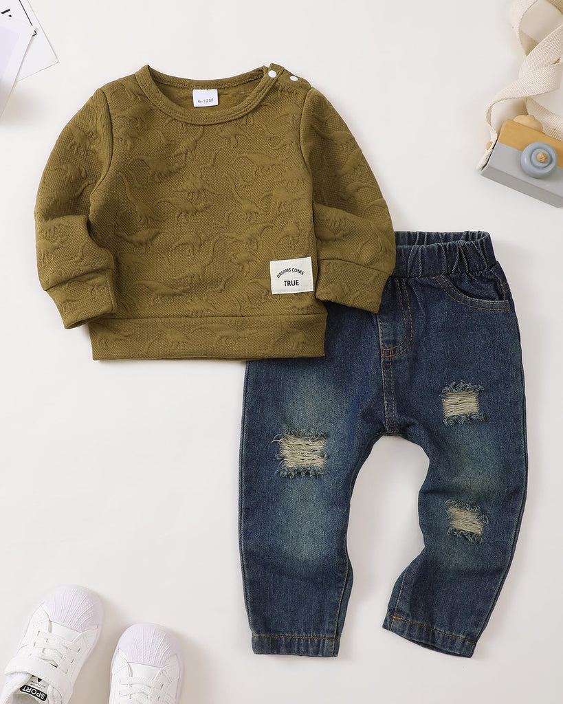 Toddler Boy Clothes Boys' Clothing Sets Outfits Sweater Green