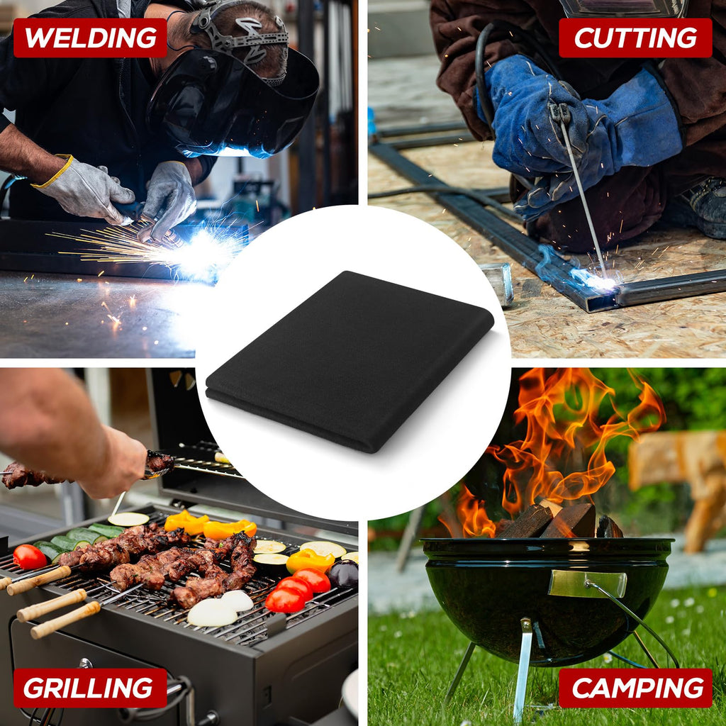 24x36inch Carbon Felt Welding Blankets, Flame Retardant Fabric Material, 5MM Heat Shield Withstand High Temperature