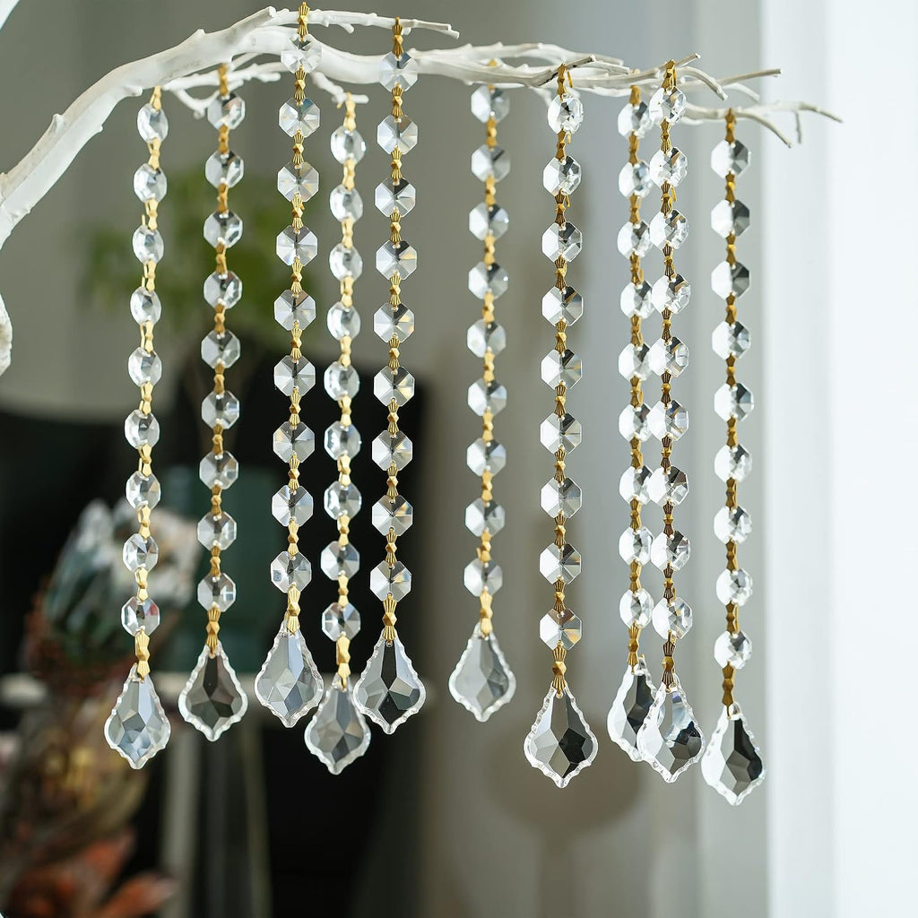 10pcs Crystal Garland Strands Hanging Glass Chandelier Beads Chains - Crystal Chandelier Replacements