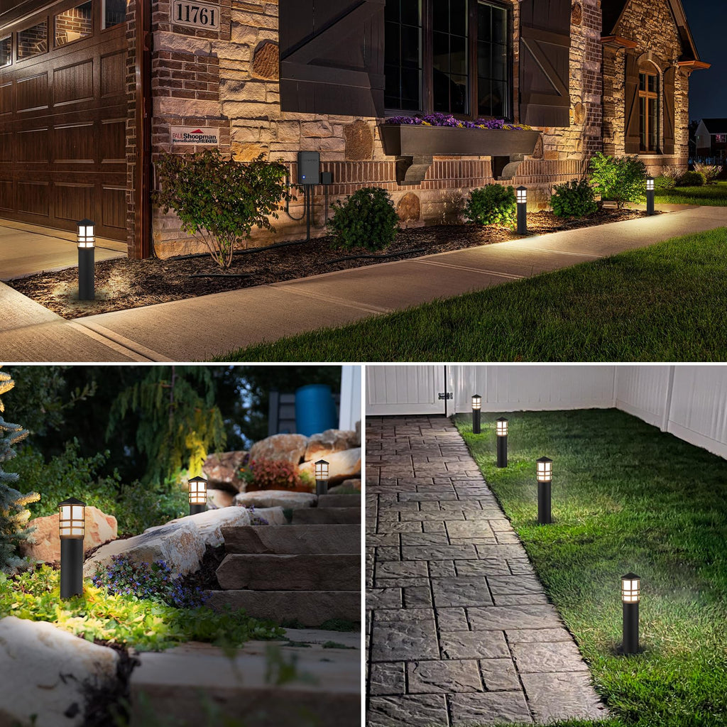 All-in-One LED Landscape Lighting Kit, 8-Pack Low Voltage Pathway Lights with Transformer and 100FT 16/2 AWG Wire