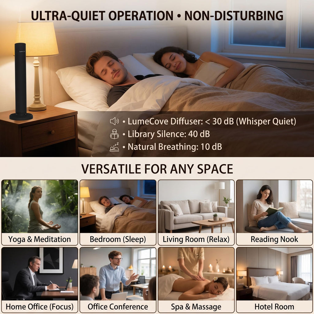 Waterless Essential Oil Diffuser Cold Air Nebulizing Desk Scent Diffuser
