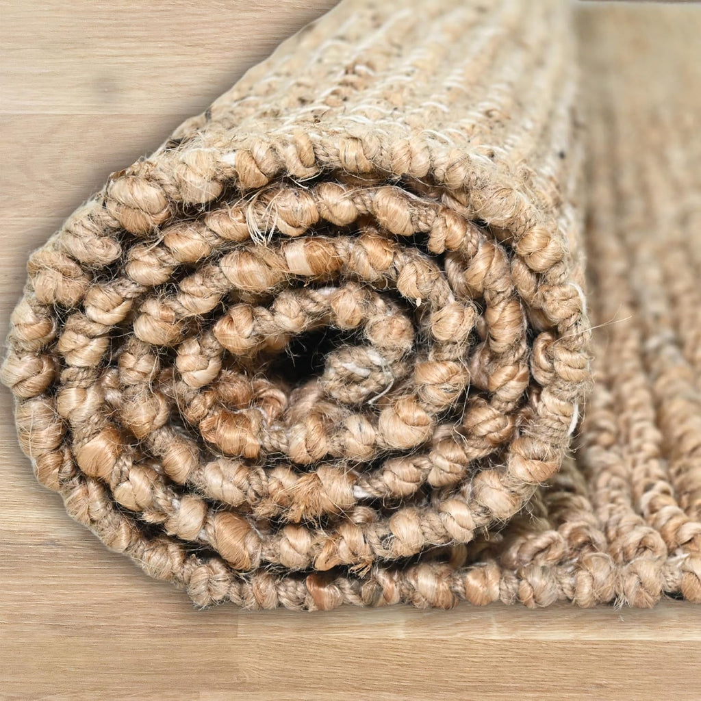 Natural Jute Area Rug - Handwoven Eco-Friendly Farmhouse Carpet & Rustic Home Décor (2x3 ft)