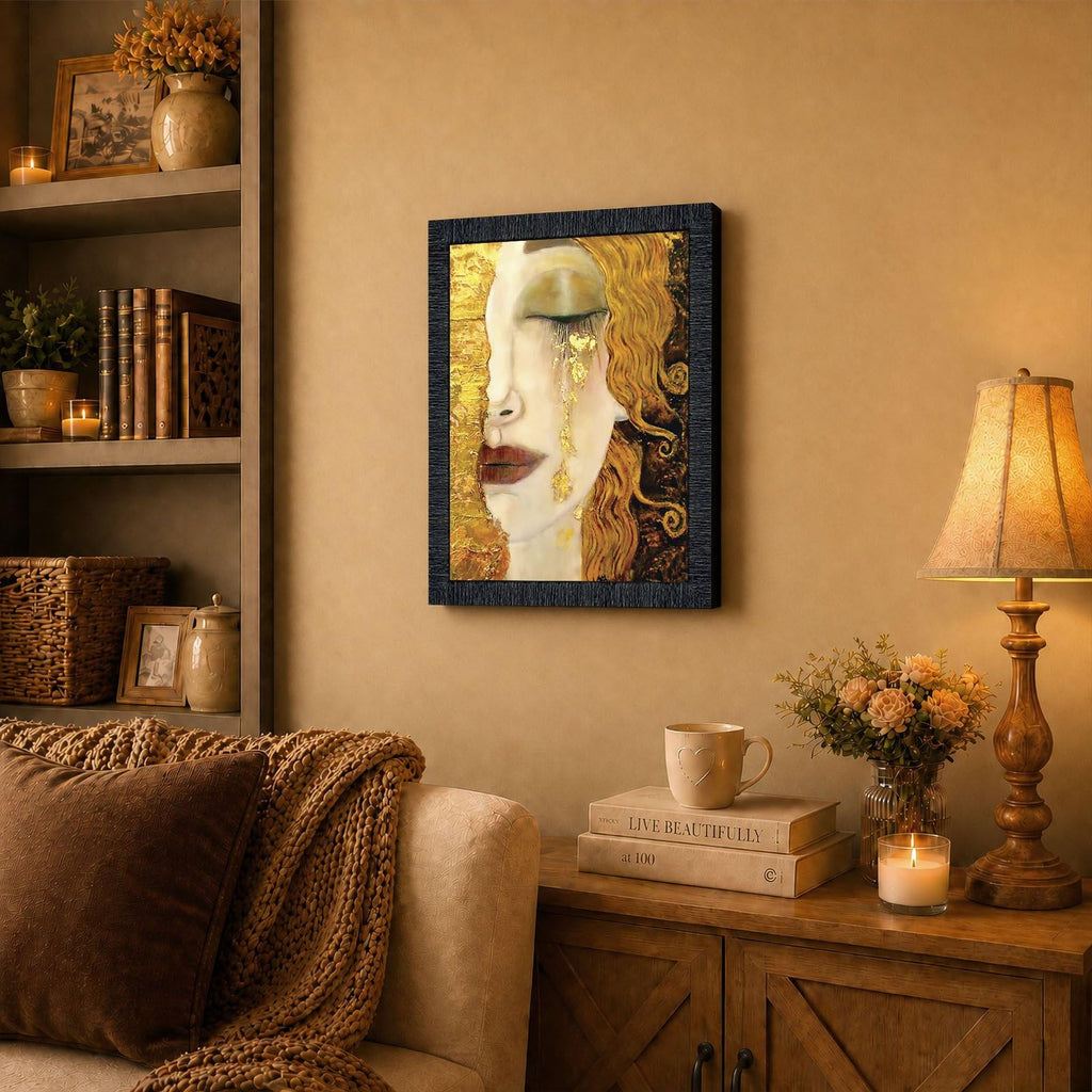 Golden Tears by Gustav Klimt Wall Art, Framed Print