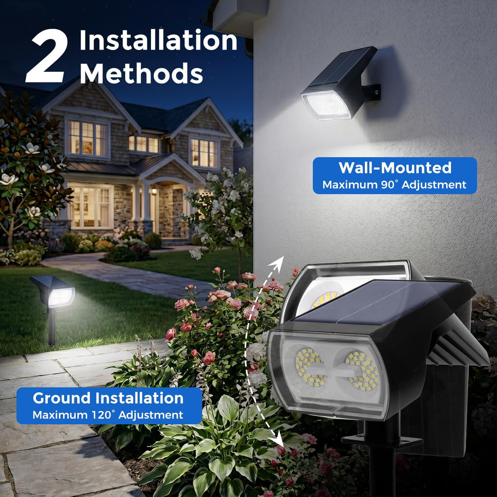 4 Pack Solar Spot Lights Outdoor Waterproof IP65