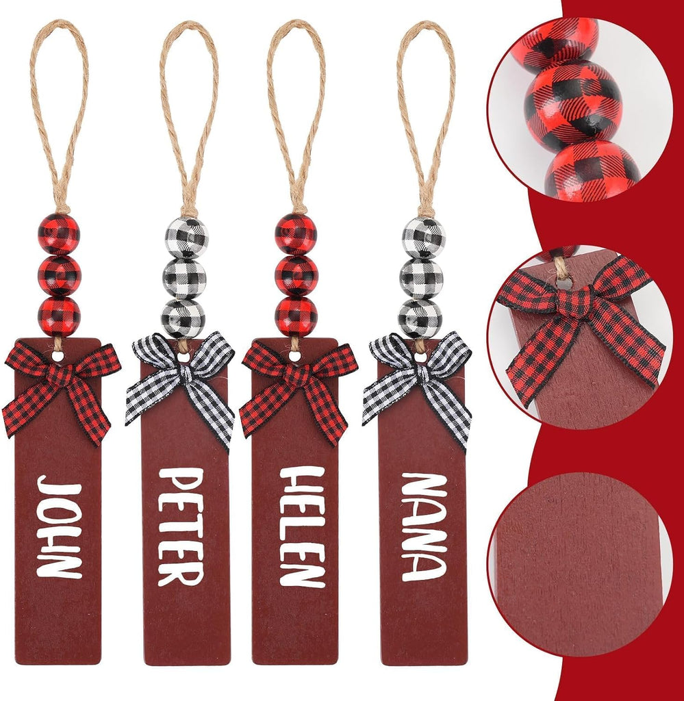 6PACK 18Inch Cable Knitted Christmas Stockings, Personalized Hanging Stockings, and Family Home Decor in Red, White