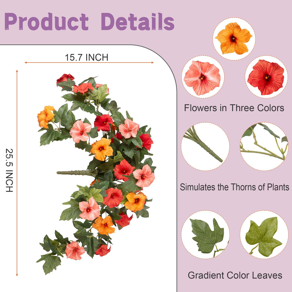 Artificial Petunia Flowers Fake Plants for Outdoor Fall Decor