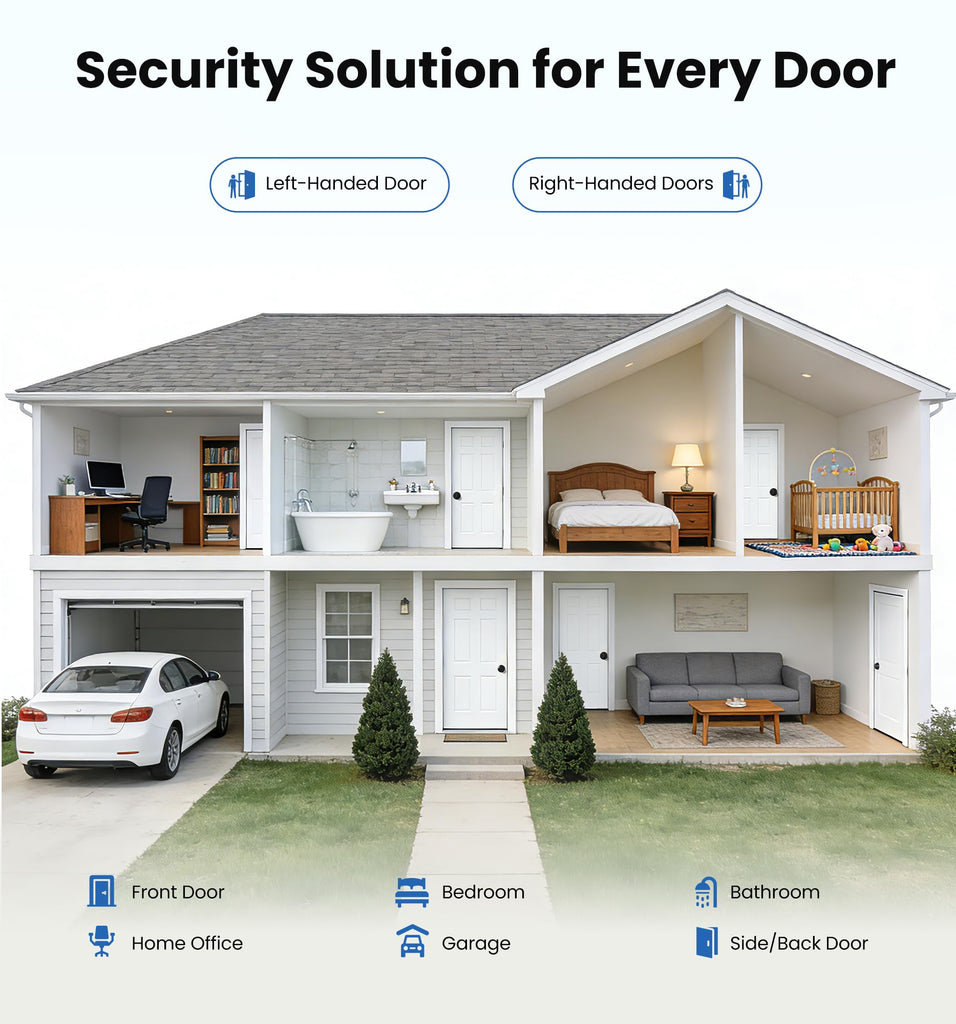 Keyed Single Cylinder Deadbolt Lock, Inside Thumb Turn, Matte Black