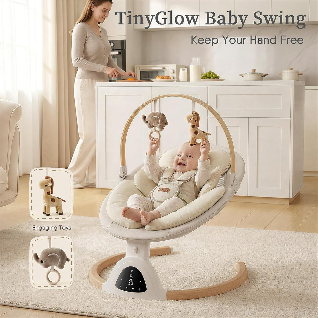 Baby Swings for Infants, Electric Baby Swing with Remote Control