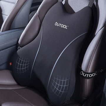 Patented Lumbar Support Pillow for Car, Truck Accessories Travel Essentials, Memory Foam Back Cushion for Driving