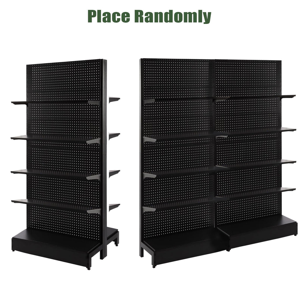 Pegboard Display Stand, Gondola Retail Shelving Wall Display for Convenient Grocery Office Supply or Liquor Stores