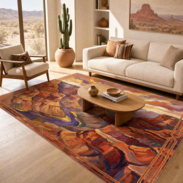 Southwestern Area Rug 5x7 Brown Rustic Western Rugs Carpet