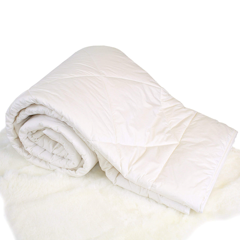 Premium Australian Wool Duvet Insert Bed Comforter, Mid-Weight Wool Comforter, Washable
