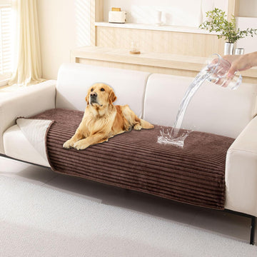 Waterproof Couch Cover for Dogs Washable, Faux Fur Pet Couch Covers for Sofa, Soft Dog Bed Cover Non-Slip Couch Covers