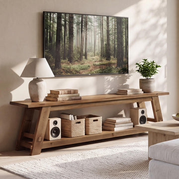 78.74-Inch Solid Wood TV Stand for TVs Up to 90 Inches