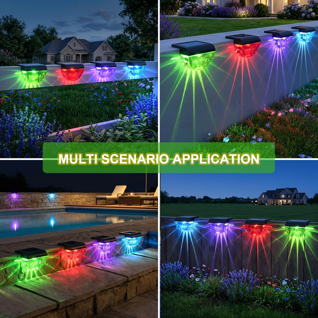 16 Pack Solar Deck Lights Outdoor, Solar Step Lights Waterproof for Outside, Yard, Patio, Garden, Pool, Railing