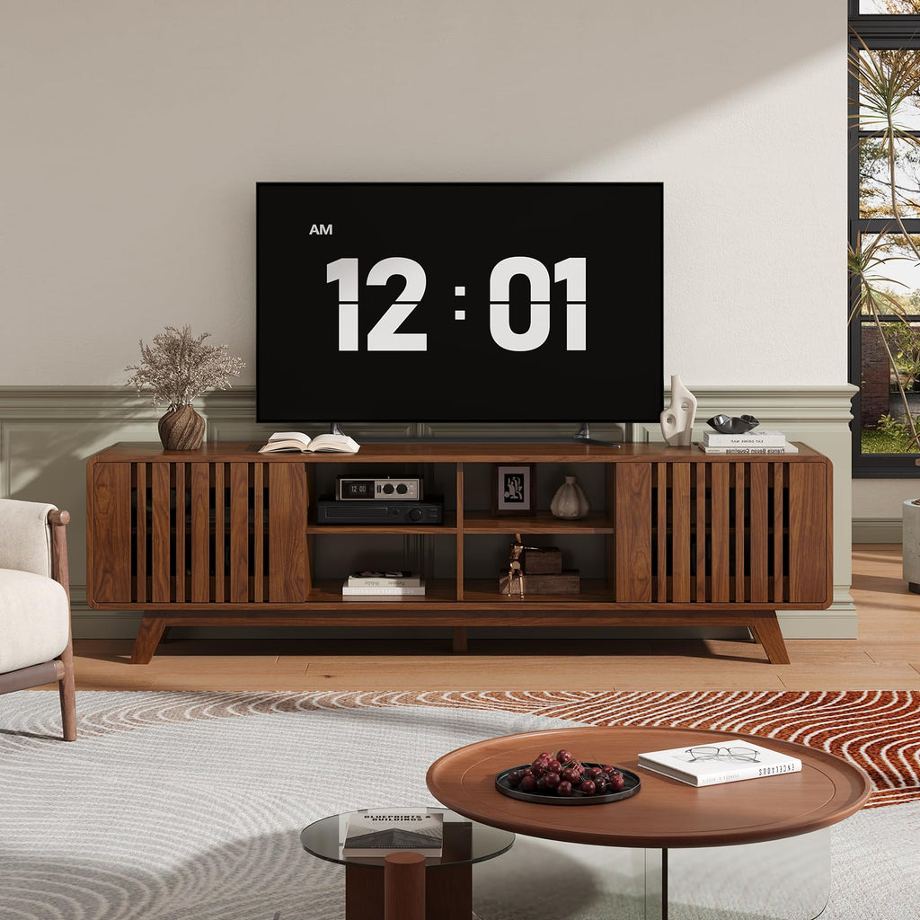 70" TV Stand for TV Up to 85", Mid-Century Modern Television Stand