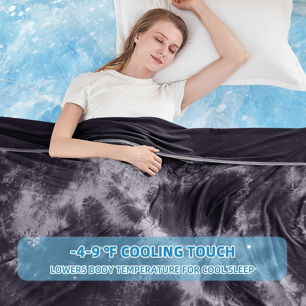 Cooling Blanket King Size (90"x108"), Cooling Blankets for Hot Sleepers, Absorbs Heat to Keep Adults Cool for Summer