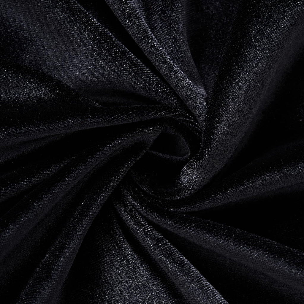 Square Black Velvet Tablecloth for Nightstand Solid Color Coffee Table Cover with Tassel Soft Velvet Fabric Washable