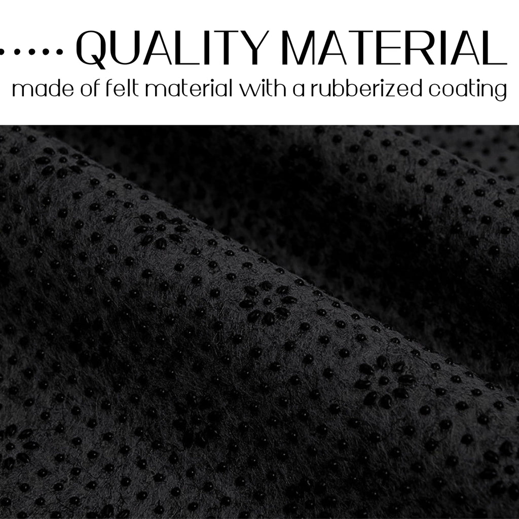 72х40 Inch Black Final Backing Cloth - Black Vinyl Primary Tufting Cloth Backing Fabric Non Slip with Plum Blossom