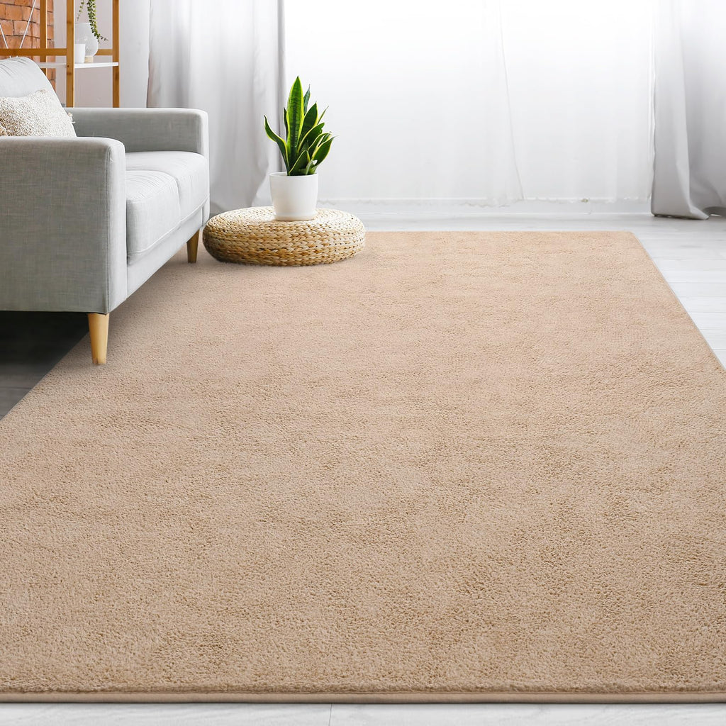 Large Modern Area Rugs Bedroom, Beige