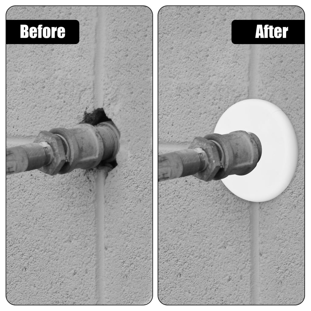 3pcs Wall Split Flange, Plumbing Cover Plates (White)