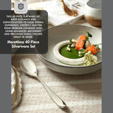 Silverware Set for 8 | 18/10 Stainless Steel Flatware Set | Mirror Finish, Heavy-Duty, Dishwasher Safe