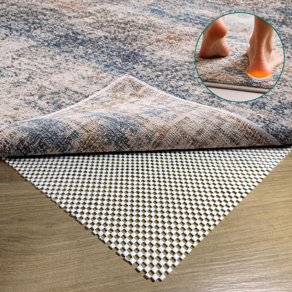 Non Slip Rug Pad Gripper 9 x 12 Feet Extra Thick Carpet Pads, Anti Carpet Rug Mats for Area Rugs and Hardwood Floors - Set of 108